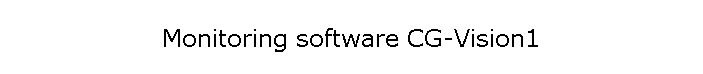 Monitoring software CG-Vision1